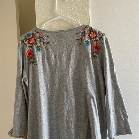 Johnny Was Tuscany 3/4 Sleeve Trapeze Tee - Picture 13 of 16